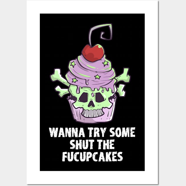 Pastel Goth Cupcake Meme Kawaii Gothic Sarcastic Eboy Egirl Wall Art by TellingTales
